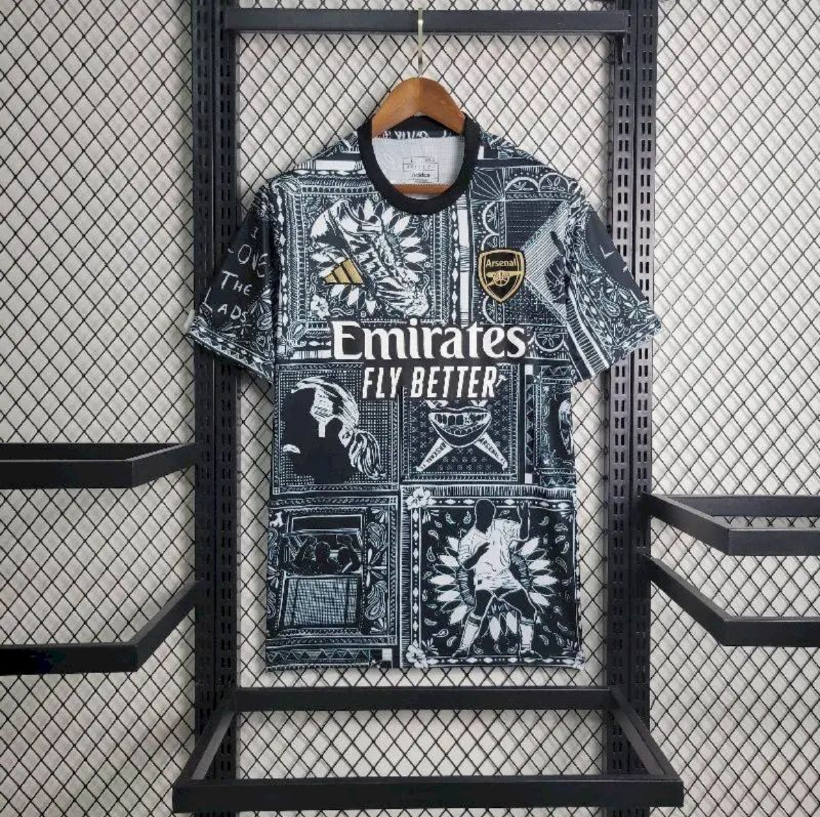 Maillot Arsenal Pre-Match Street Style 2023-2024 rouge et blanc