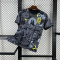 T-shirt noir avec motif Christ Rédempteur et logo sélection Brésil de football Nike