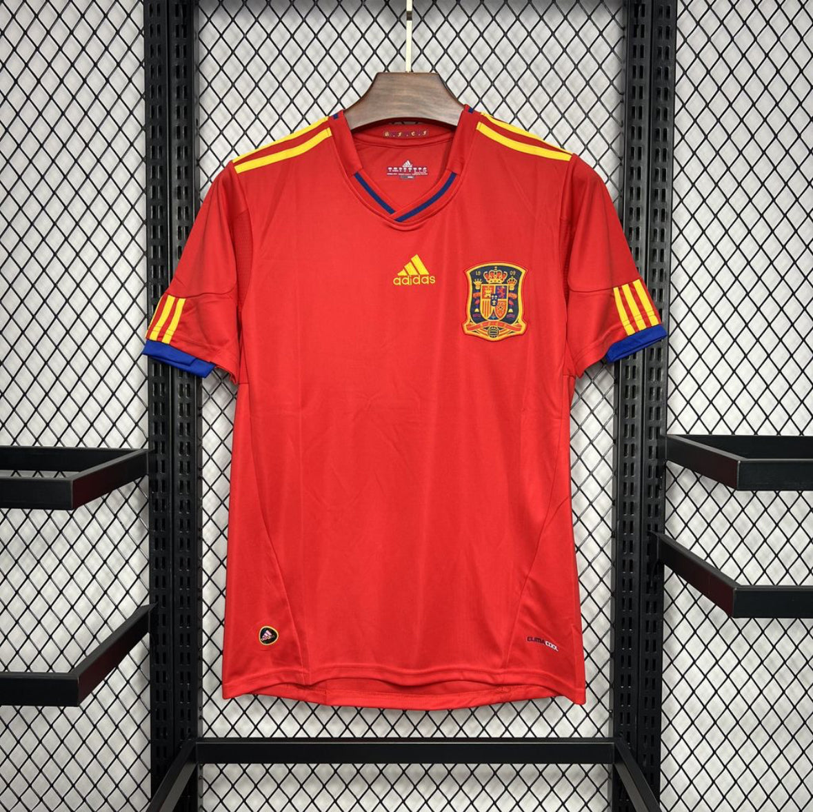 Maillot rétro Espagne domicile 2010 rouge champion du monde