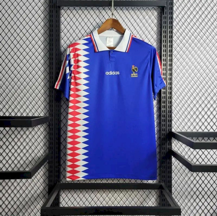 Maillot Équipe de France Rétro domicile 1994 bleu marine vintage