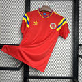 Maillot rétro Colombie extérieur 1990 blanc Coupe du Monde vintage