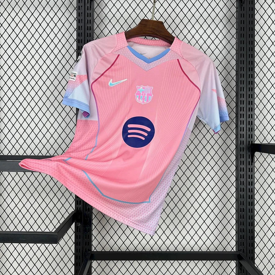 Maillot FC Barcelone rose 25/26 concept exclusif couleur tendance