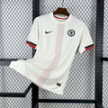 Maillot Chelsea extérieur 2025-2026 blanc et jaune avec logo Nike