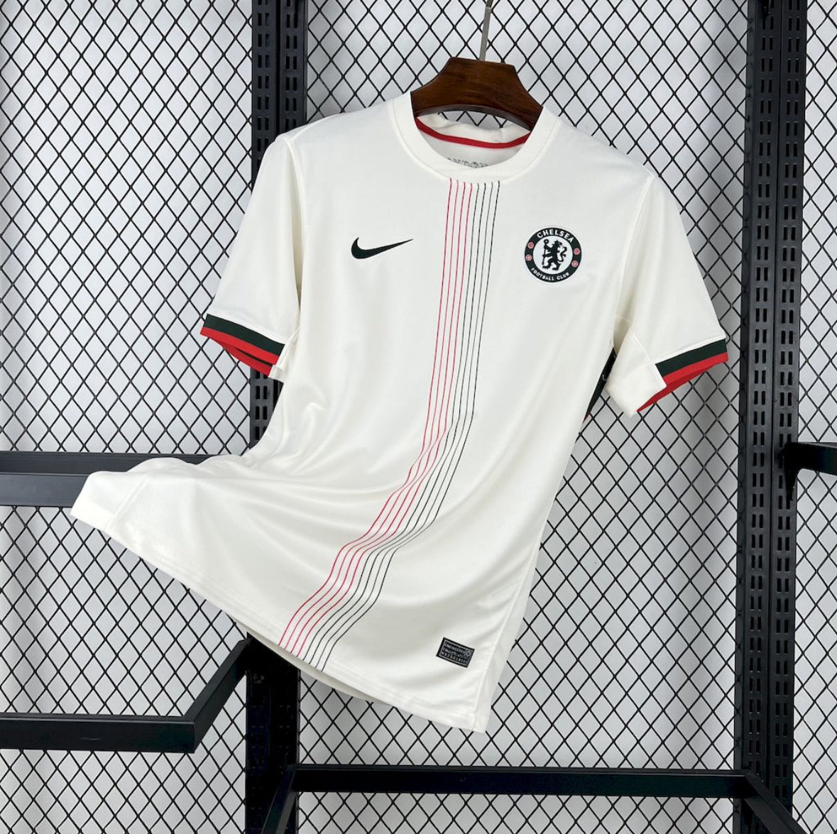 Maillot Chelsea extérieur 2025-2026 blanc et jaune avec logo Nike