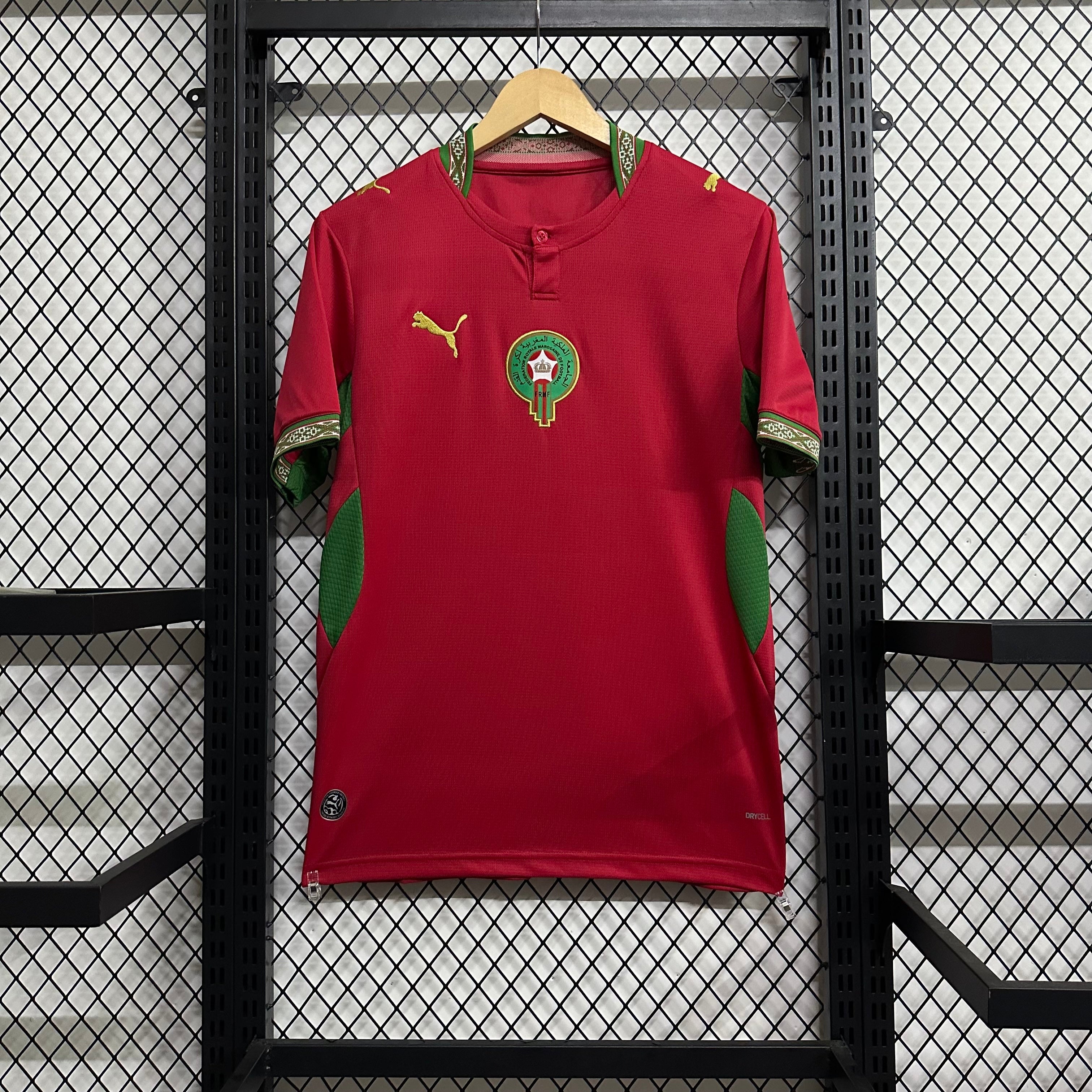Maillot Maroc CDM 2026 Coupe du Monde rouge avec étoile