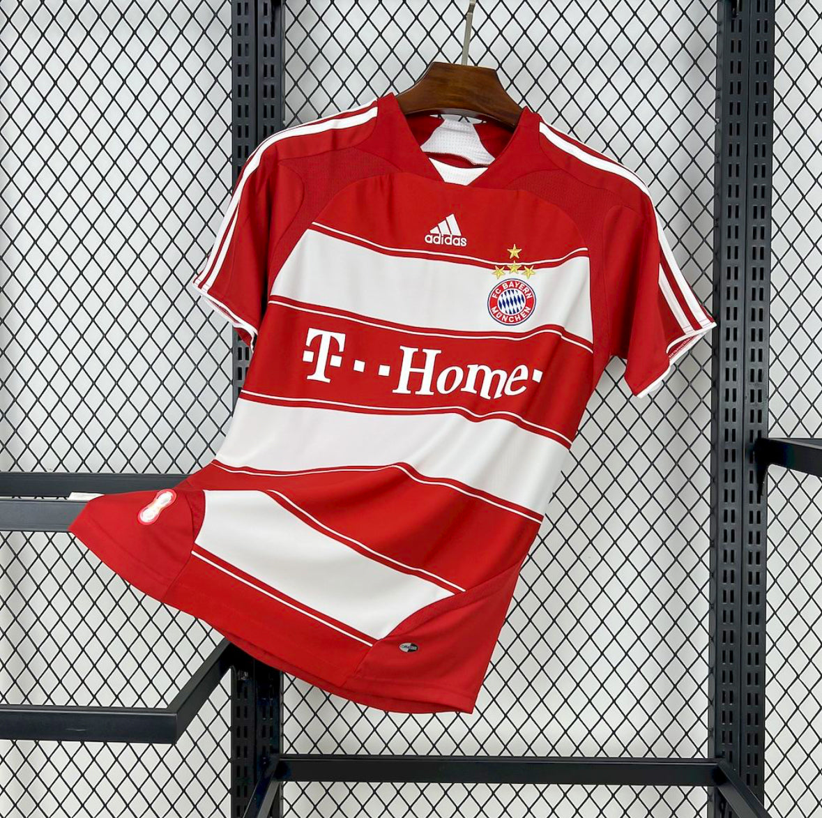 Maillot FC Bayern Munich Rétro domicile 2007-2008 rouge vintage Adidas