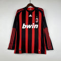 Maillot AC Milan Rétro manches longues domicile 2008-2009 rouge et noir