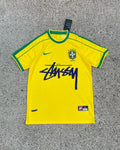 Maillot Stüssy Brésil jaune collab streetwear édition limitée