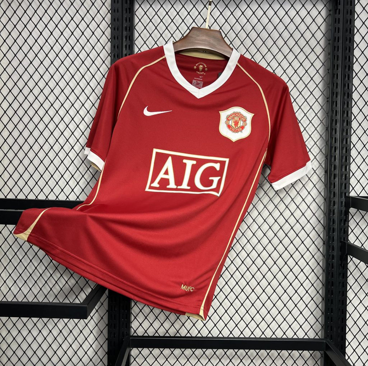 Maillot Manchester United Rétro domicile 2006-2007 rouge Nike vintage