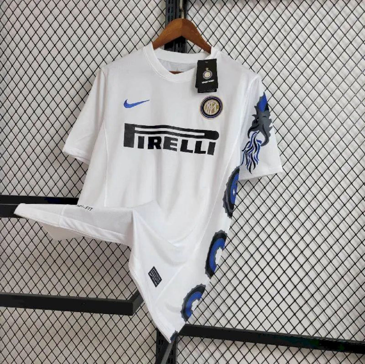 Maillot Inter Milan Rétro extérieur 2010-2011 blanc vintage Nike