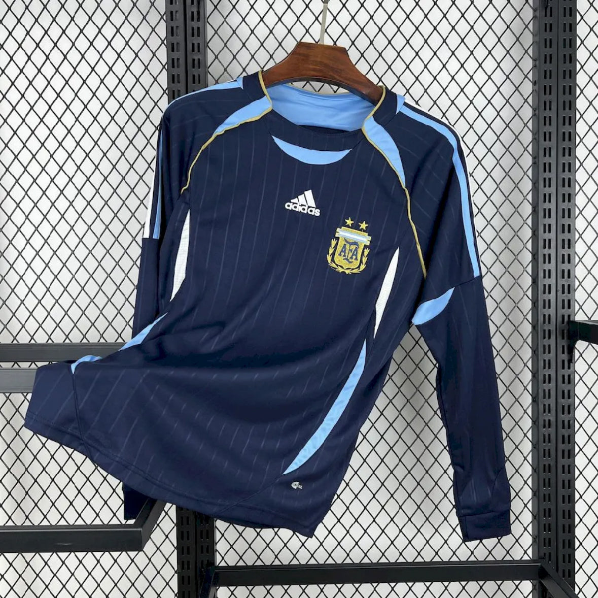 Maillot rétro Argentine extérieur manches longues 2006 bleu vintage