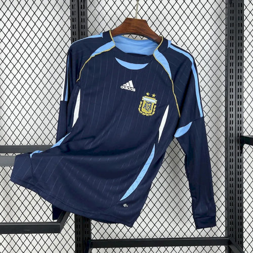 Maillot rétro Argentine extérieur manches longues 2006 bleu vintage