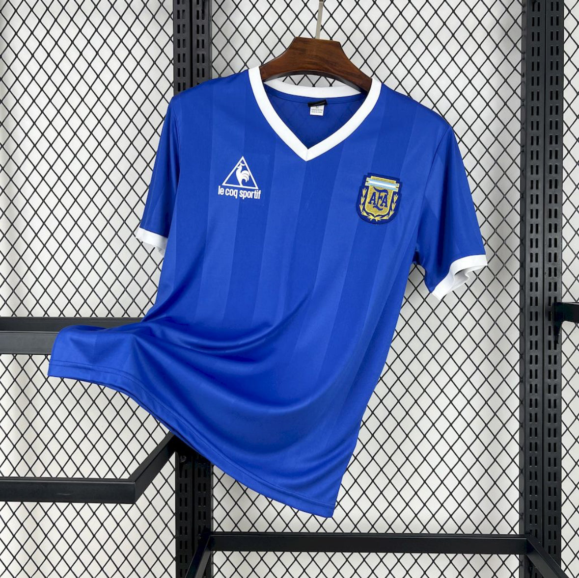 Maillot rétro Argentine extérieur 1986 bleu Maradona champion du monde