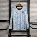 Maillot Portugal Euro extérieur manches longues 24/25 blanc et vert