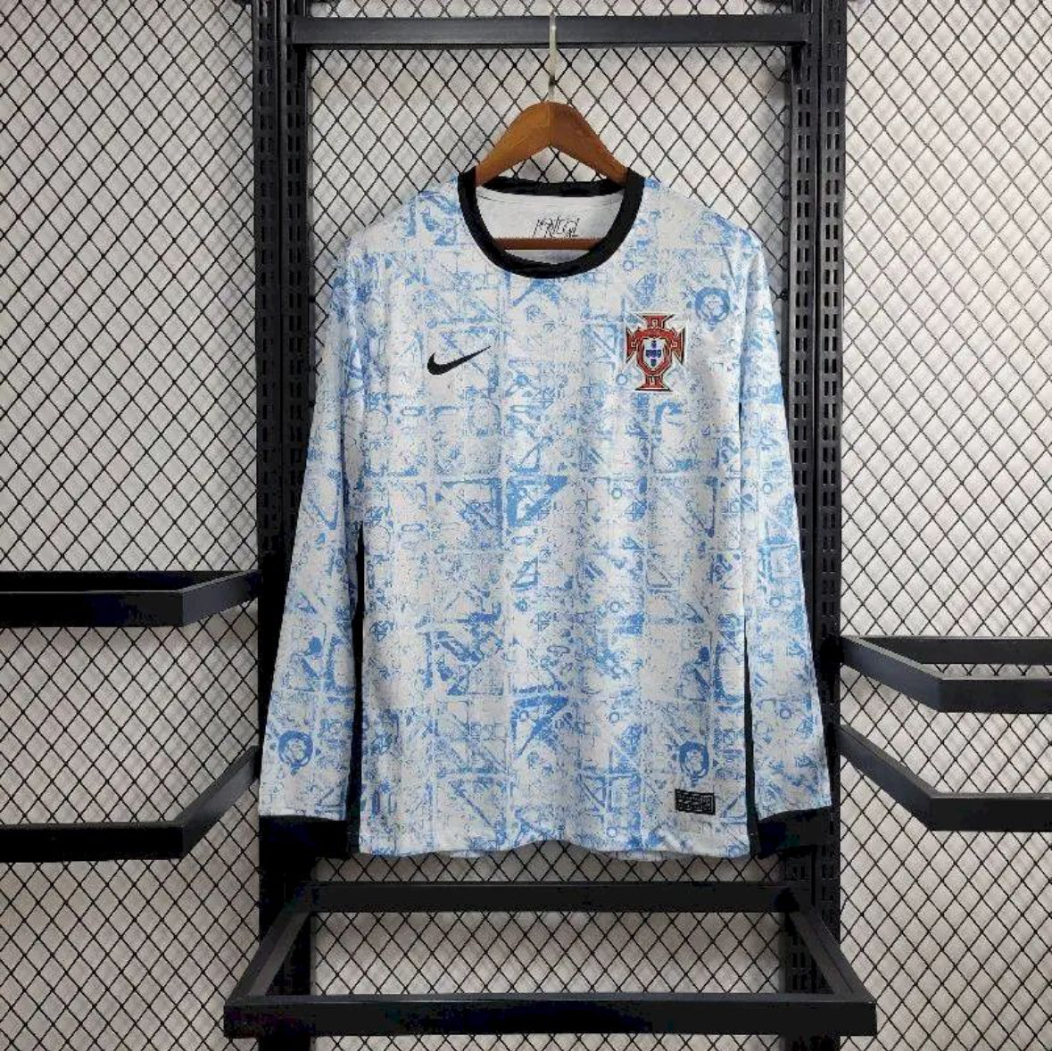 Maillot Portugal Euro extérieur manches longues 24/25 blanc et vert