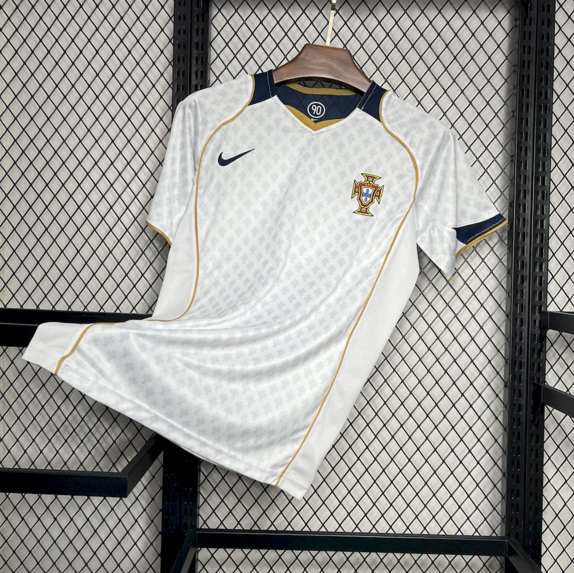 Maillot rétro Portugal extérieur 2004 blanc Euro Portugal