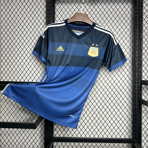 Maillot rétro Argentine extérieur 2014 blanc finale Coupe du Monde