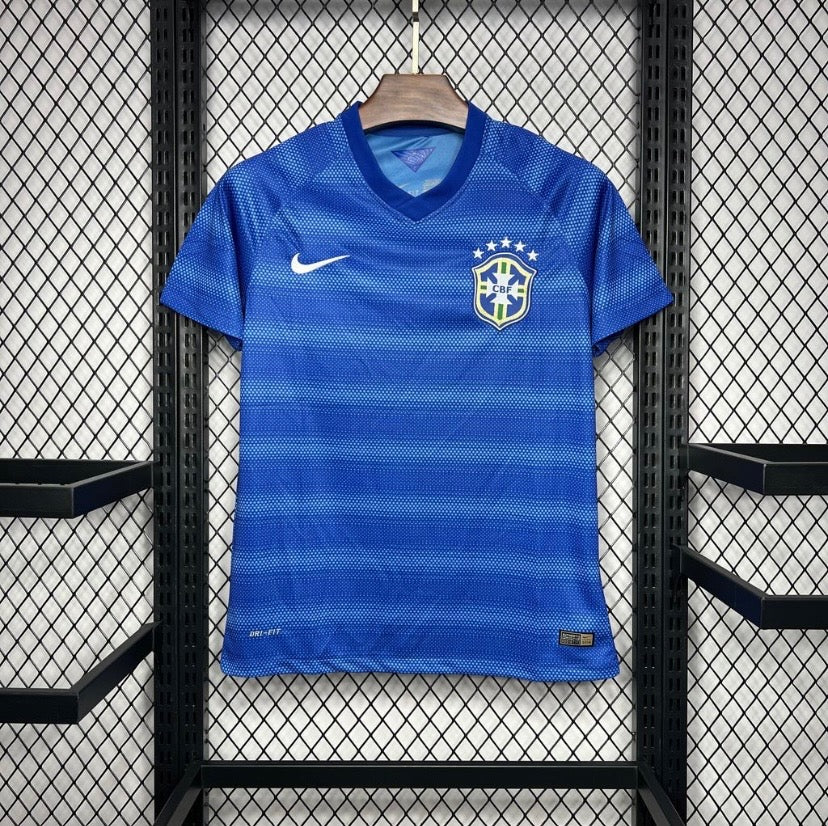 Maillot rétro Brésil extérieur 2014 blanc Coupe du Monde domicile