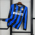 Maillot Inter Milan Rétro domicile manches longues 2009-2010 bleu et noir