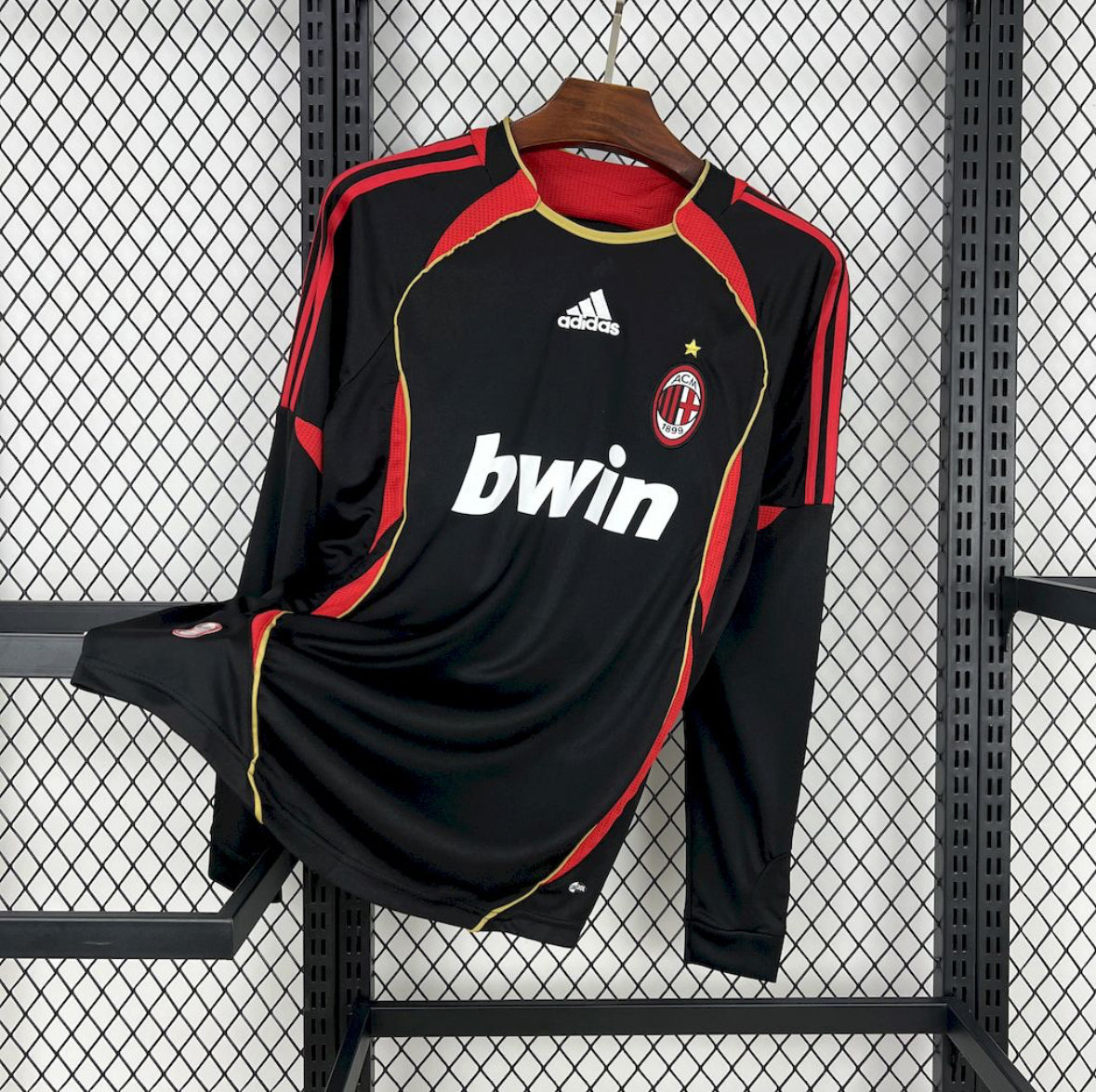Maillot AC Milan Rétro manches longues Third 2006-2007 noir vintage