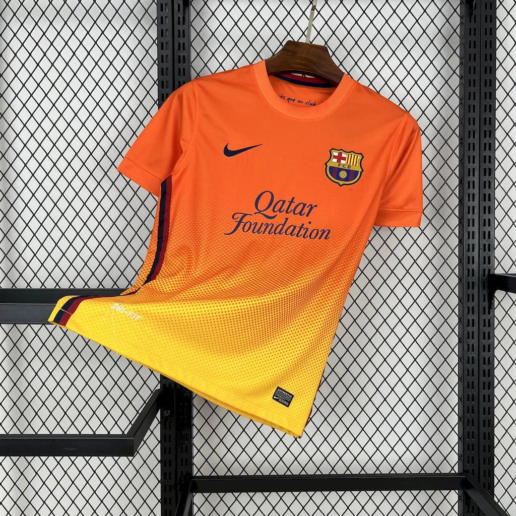 Maillot FC Barcelone Rétro 2012-2013 grenat et bleu Messi Xavi Iniesta