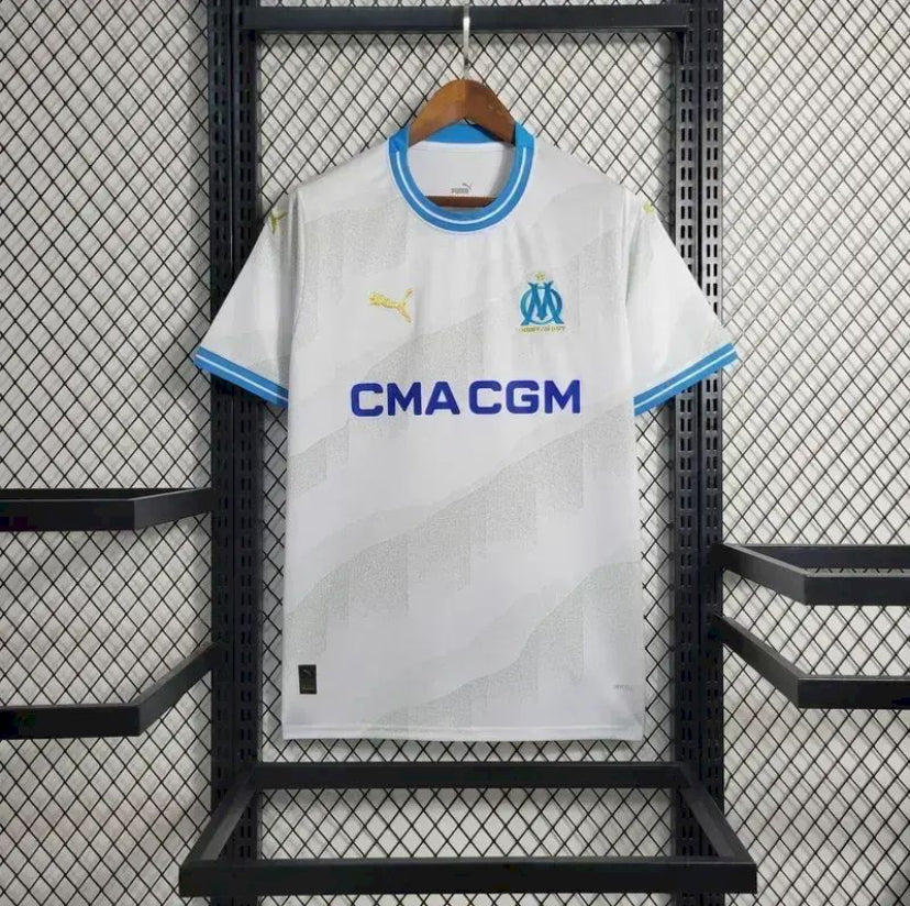 Maillot Olympique de Marseille domicile 2023-2024 blanc avec logo Puma