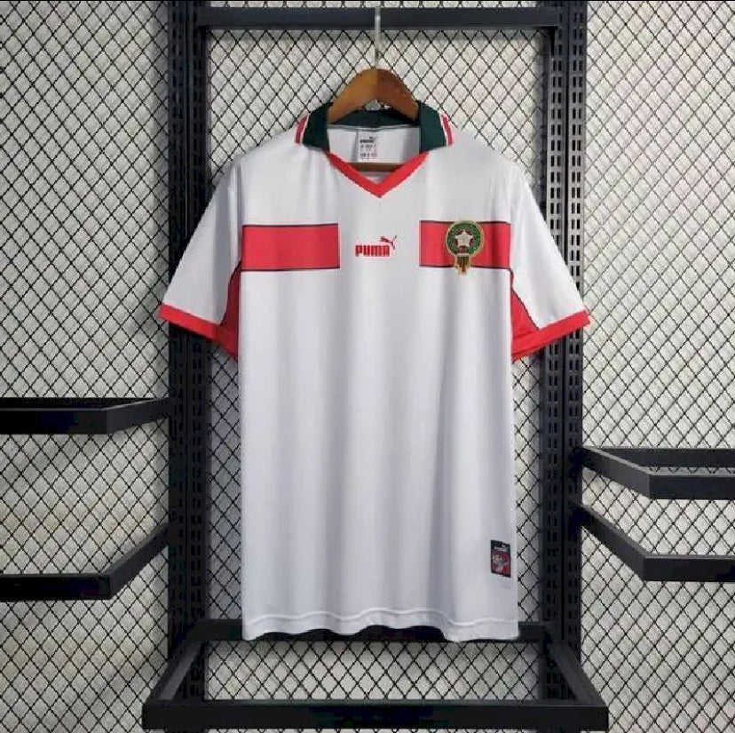 Maillot Maroc Rétro extérieur 1998 rouge et vert vintage Umbro