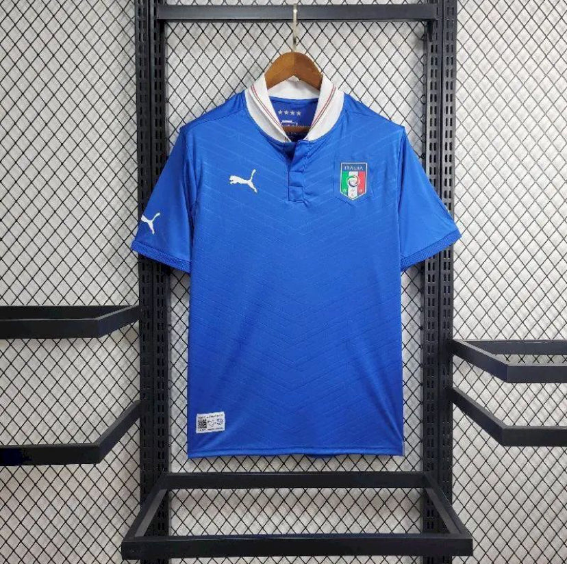 Maillot Italie Rétro Euro 2012 bleu champion d'Europe avec logo Puma