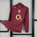 Maillot Arsenal Rétro manches longues domicile 2005-2006 rouge vintage
