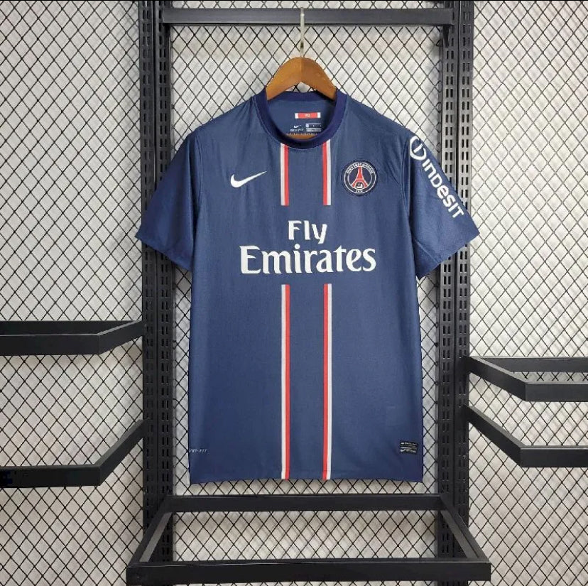 Maillot PSG Rétro domicile 2012-2013 bleu marine avec logo Nike