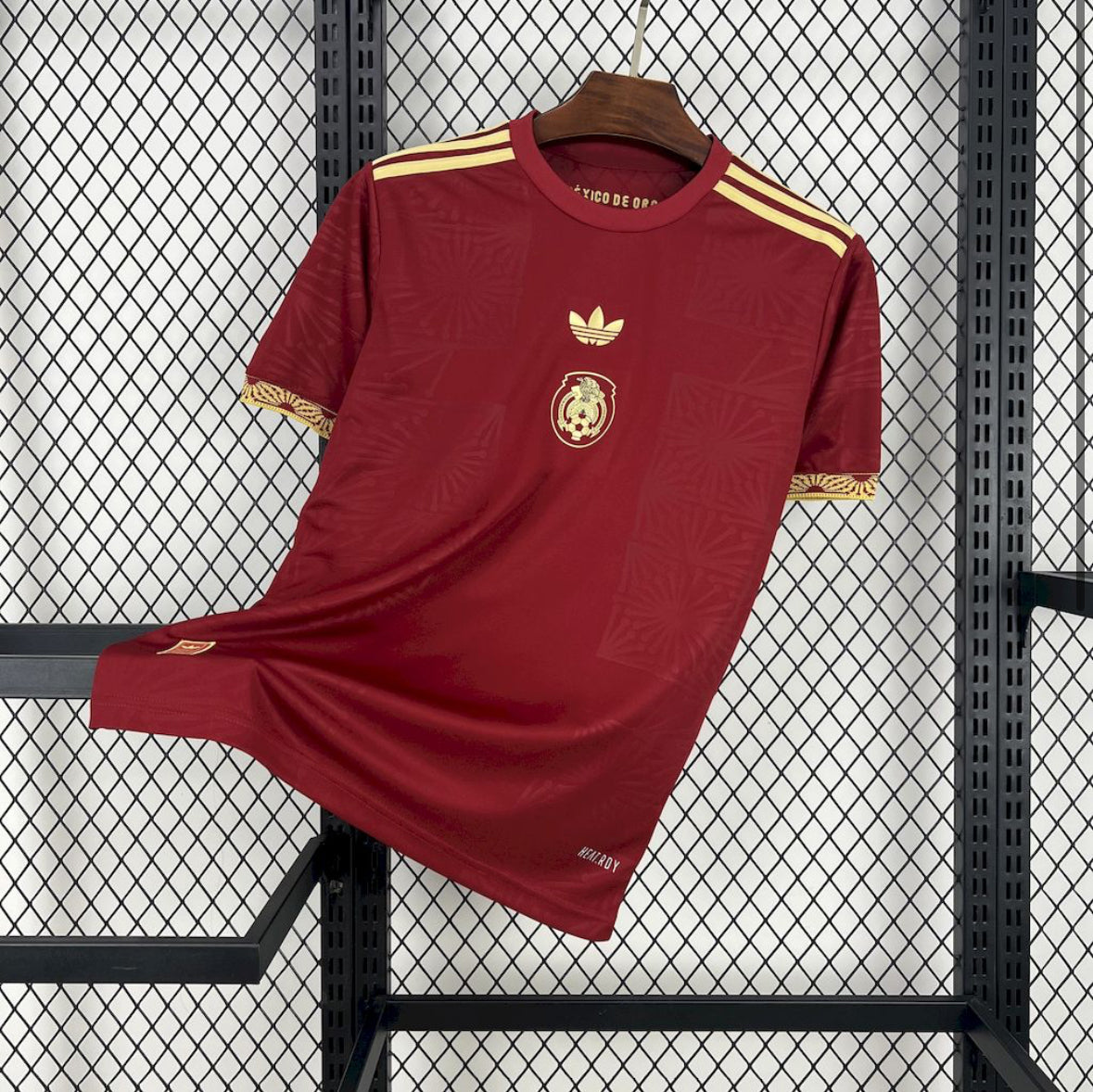 Maillot Mexique Doré Rouge design concept exclusif or et rouge