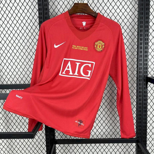 MAN UNITED RETRO LONG SLEEVE DOMICILE UCL 2007/2008