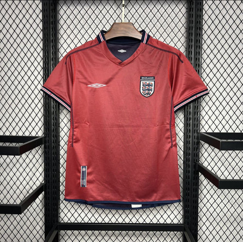 Maillot Angleterre Rétro extérieur 2002 rouge vintage Nike Beckham