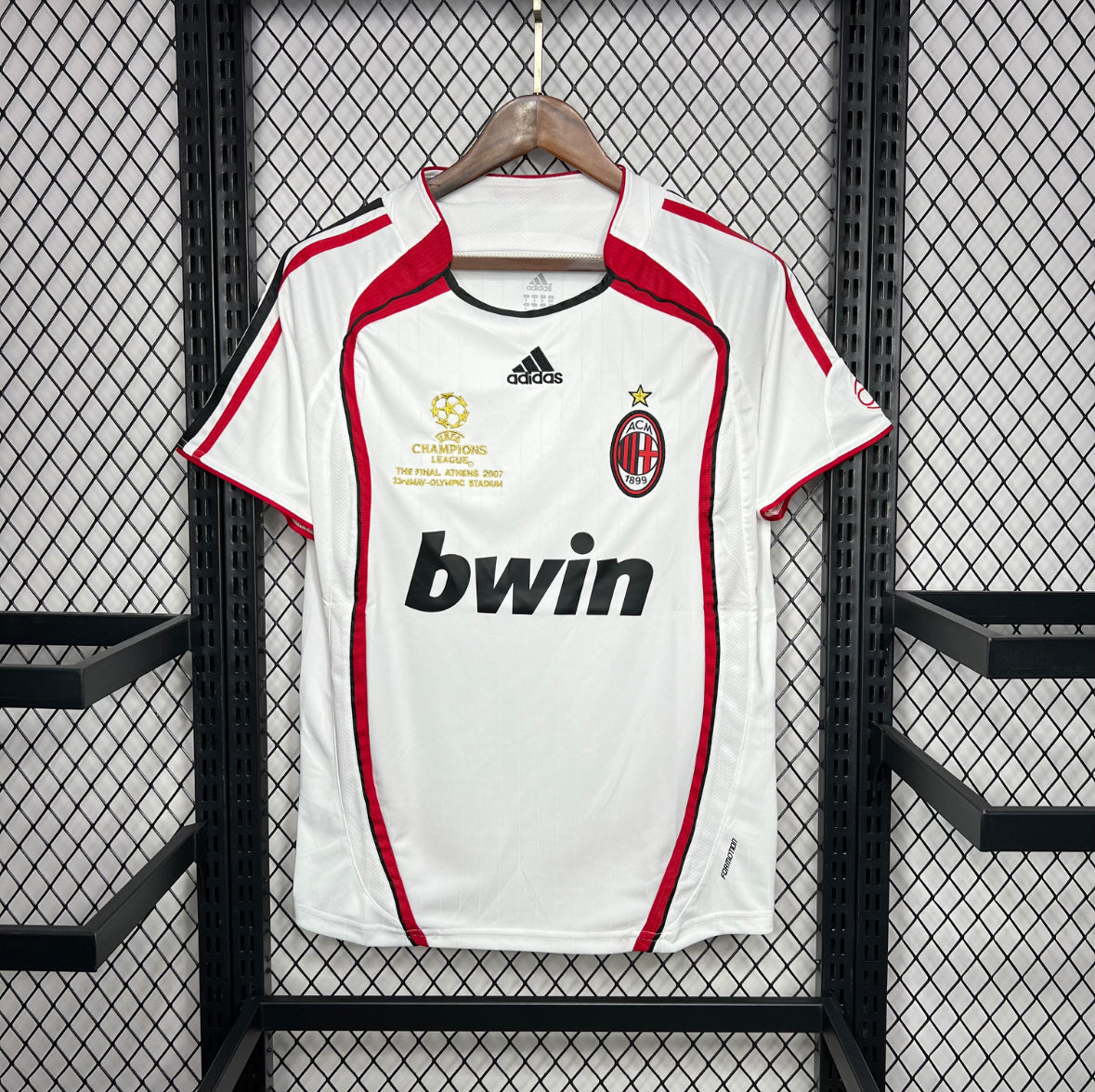 Maillot AC Milan Rétro extérieur 2006-2007 blanc Adidas Champions League