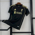 Maillot Liverpool noir et or 2025-2026 édition spéciale avec logo Nike