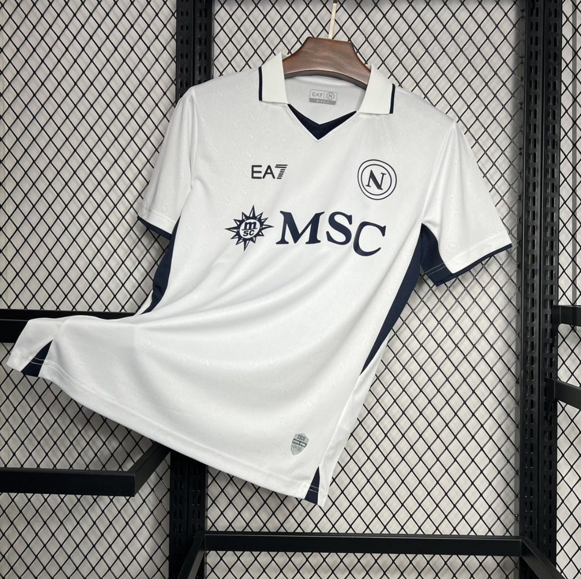 Maillot SSC Naples extérieur 2024-2025 blanc avec logo Emporio Armani