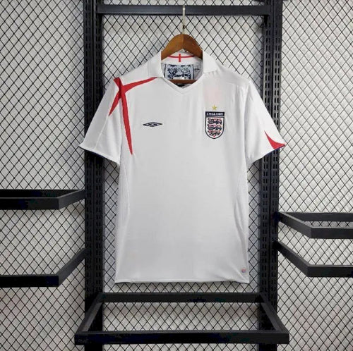 Maillot Angleterre Rétro domicile 2005 blanc vintage Nike