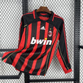 Maillot AC Milan manches longues 2006-2007 rouge et noir Champions League