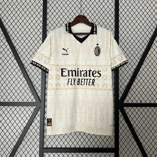 Maillot AC Milan x Pleasures Blanc Fourth 2024-2025 collaboration streetwear