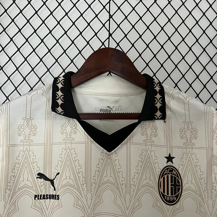 Maillot AC Milan x Pleasures Blanc Fourth 24/25 - vue de dos