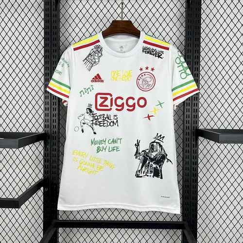 Maillot Ajax Amsterdam Bob Marley Concept 2025-2026 rouge et blanc One Love
