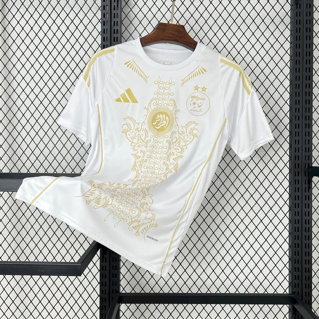 Maillot Algérie blanc 2024-2026 avec écusson FAF et logo Nike