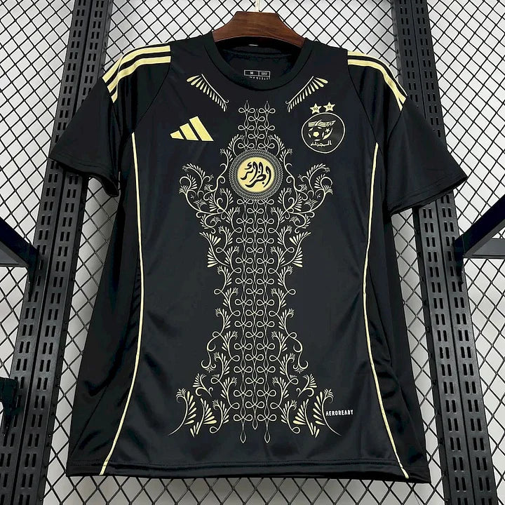 Maillot Algérie noir 2024-2026 - vue complète suspendue
