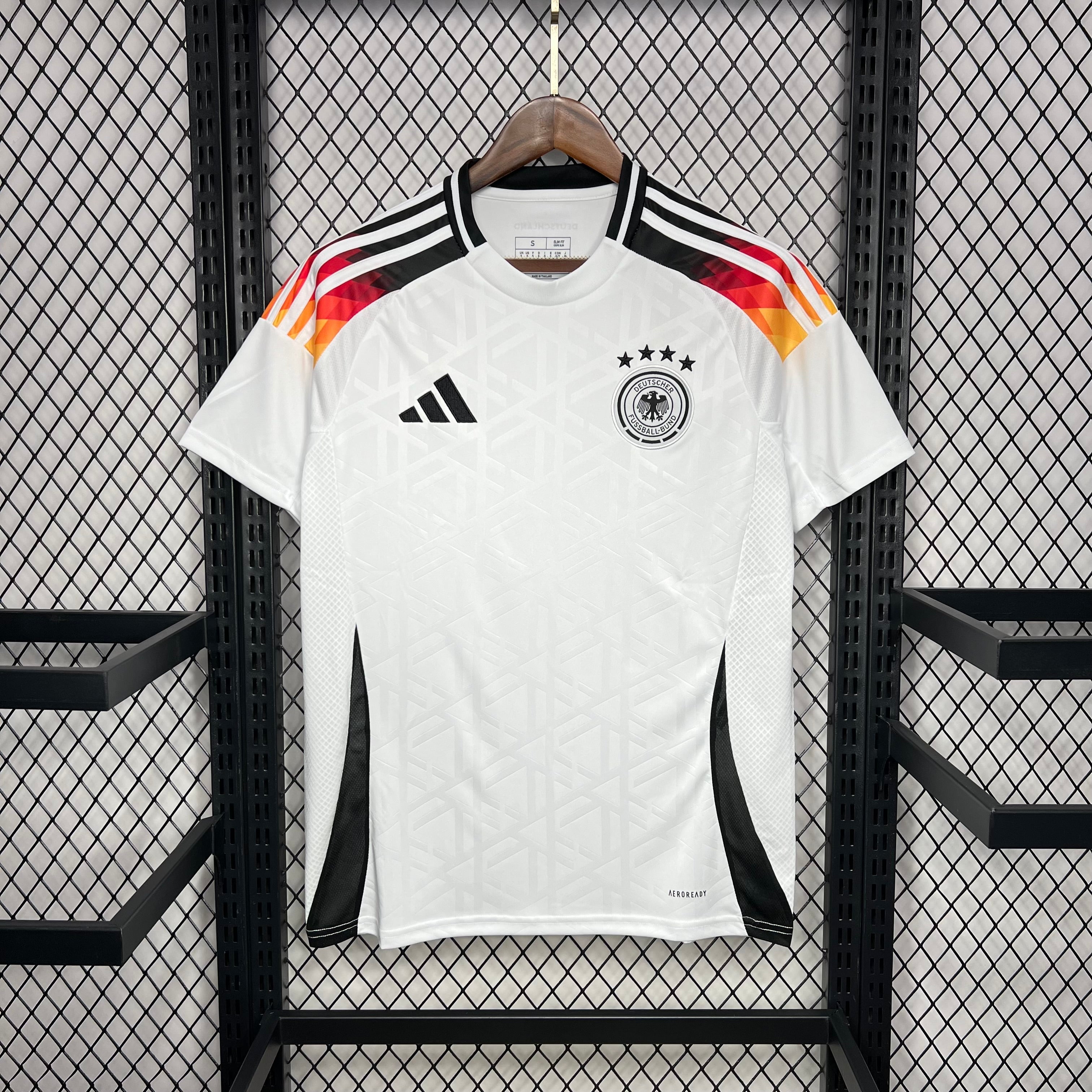 Maillot Allemagne domicile 2024-2025 blanc avec logo Adidas et DFB