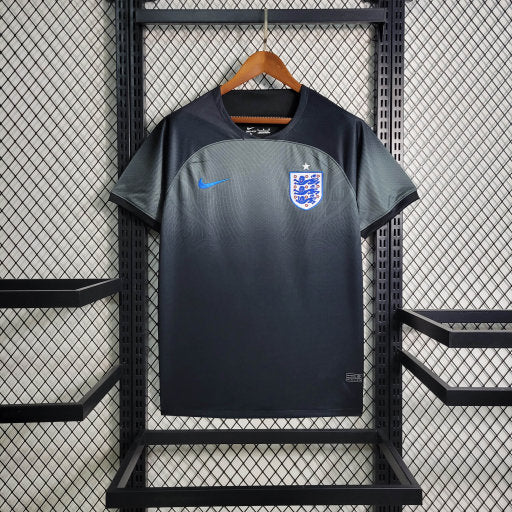 Maillot Angleterre extérieur 2023-2024 bleu marine avec logo Nike et Three Lions