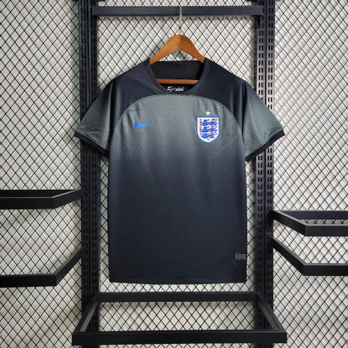 Maillot Angleterre extérieur 2023-2024 bleu marine avec logo Nike et Three Lions