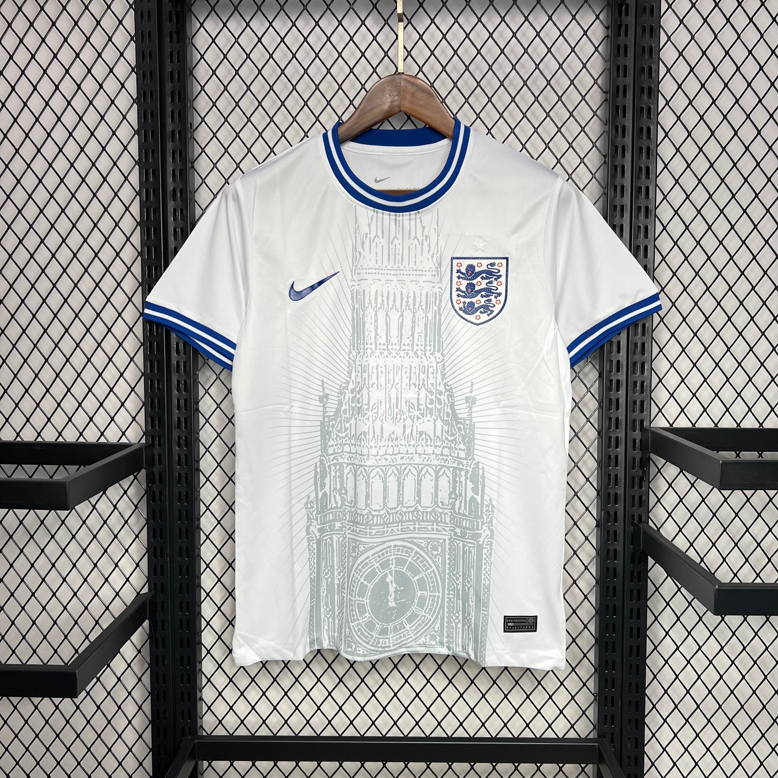 Maillot Angleterre Concept 2024-2025 design exclusif blanc et bleu