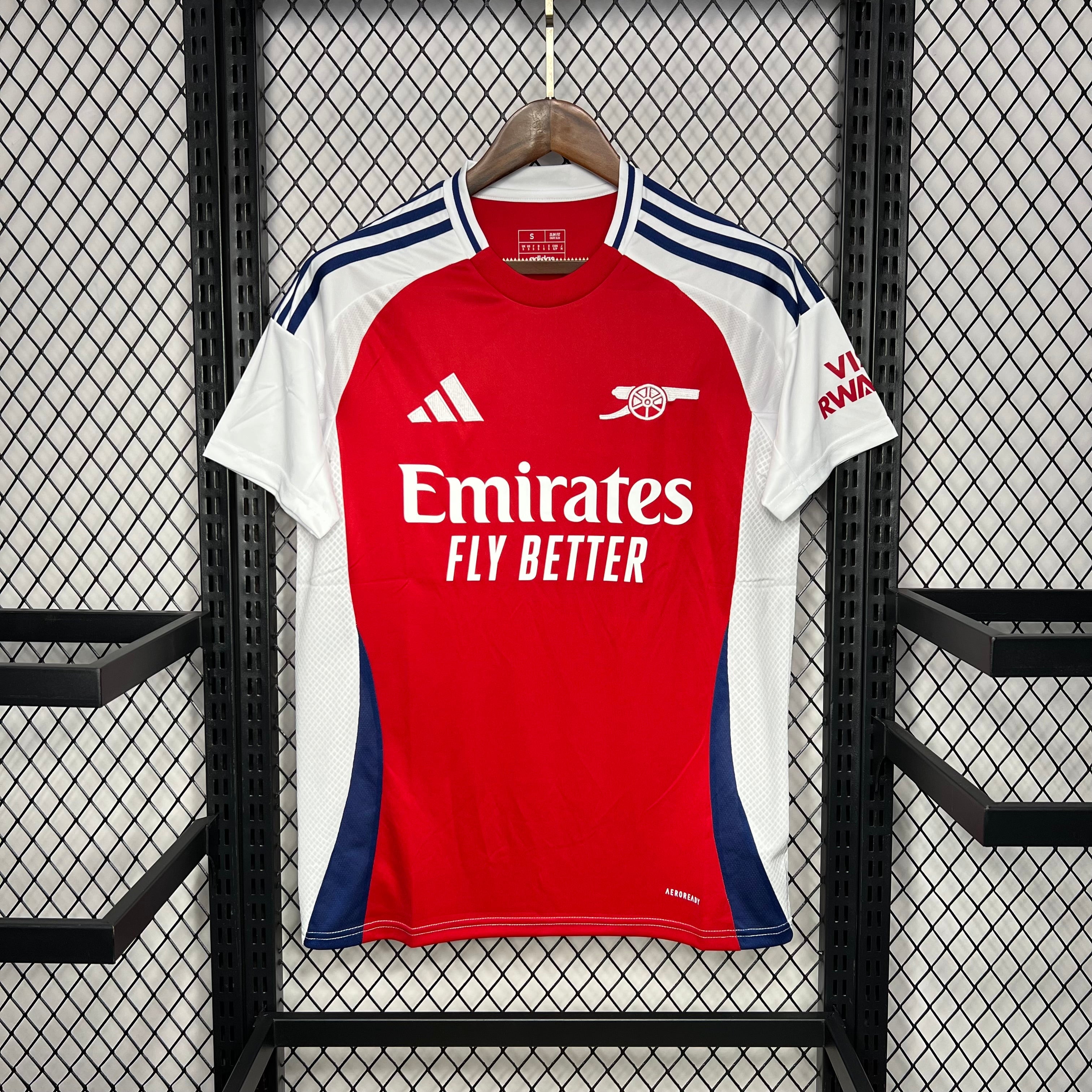 Maillot Arsenal domicile 2024-2025 rouge avec logo Adidas et canon