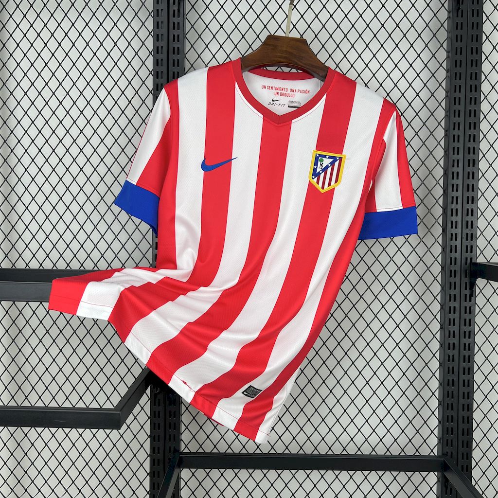Maillot Atlético Madrid Rétro 2012-2013 rayures rouge et blanc avec logo Nike