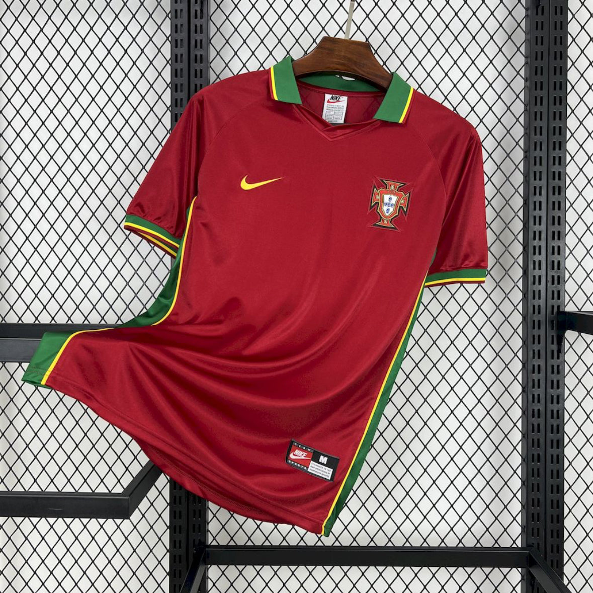 Maillot rétro Portugal domicile 1998 rouge Coupe du Monde France